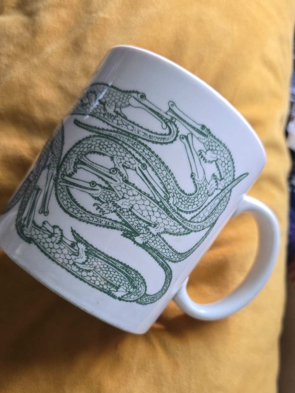 Taylor NG 1979 VINTAGE Alligators MUG RARE Green Naughty Animals Orgy Signed